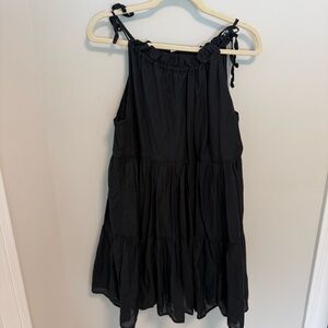 J.Crew Black Sleeveless Tiered Dress